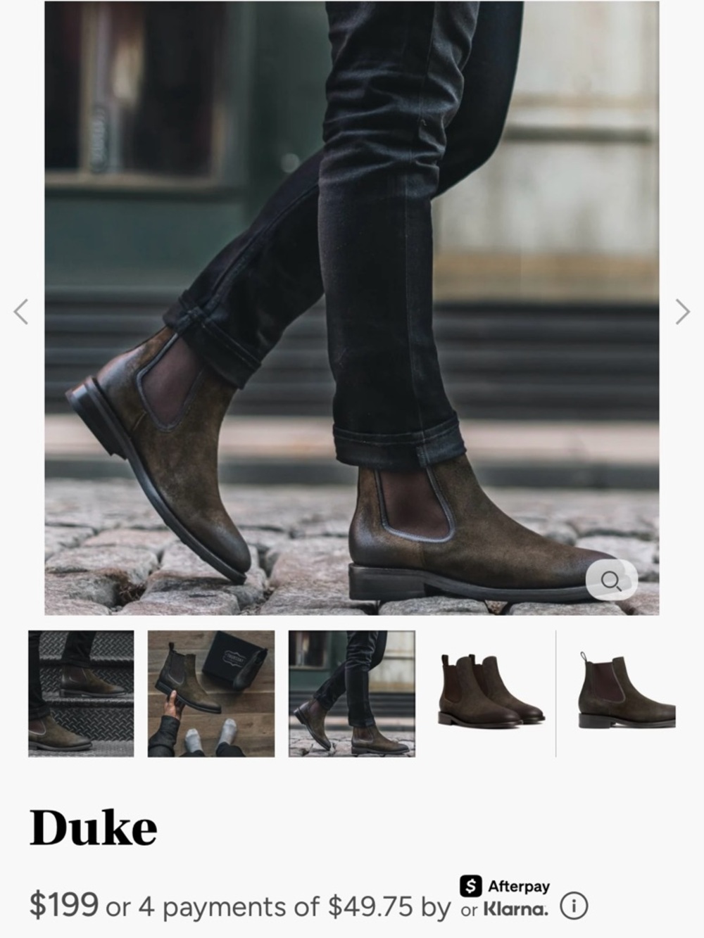 Thursday Boot Company Duke Boots in Olive Brown Suede